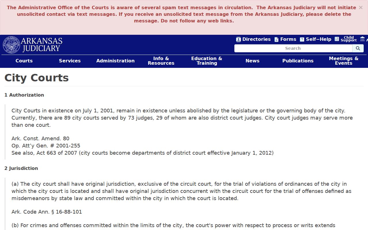 Arkansas court jurisdiction source for Garland County civil dockets