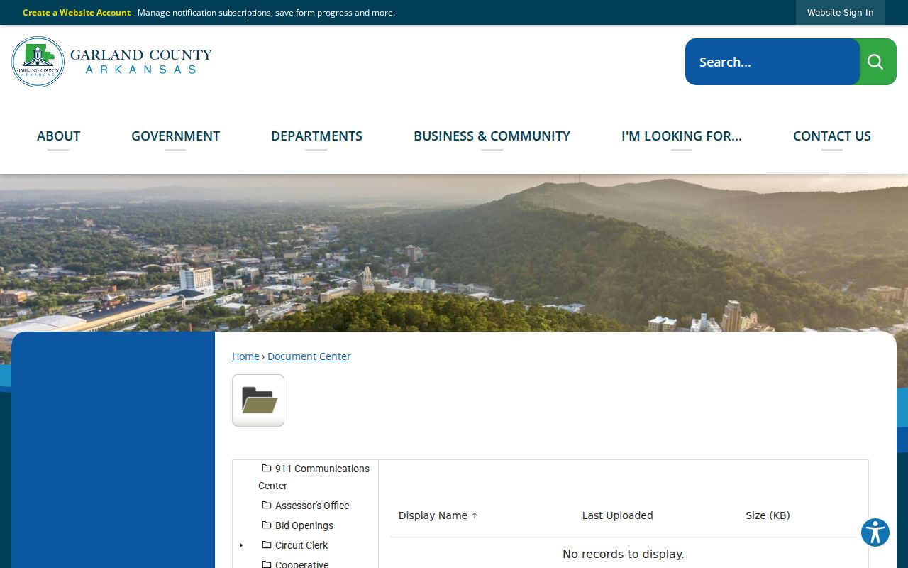 Official Garland County court records document center